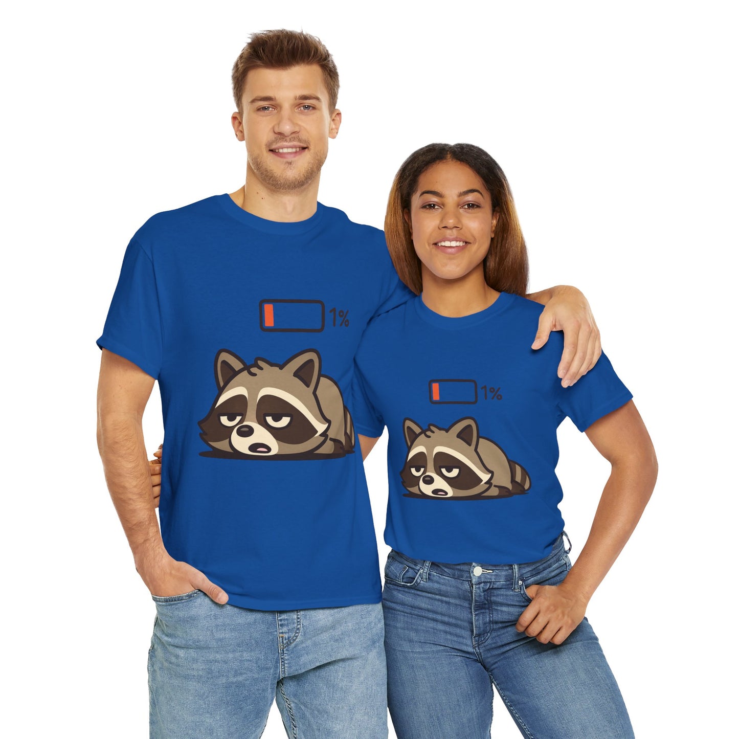 Sleepy Raccoon Tee, Funny Animal Shirt, Lazy Day Outfit, Cozy Gift, Unisex Cotton Tee