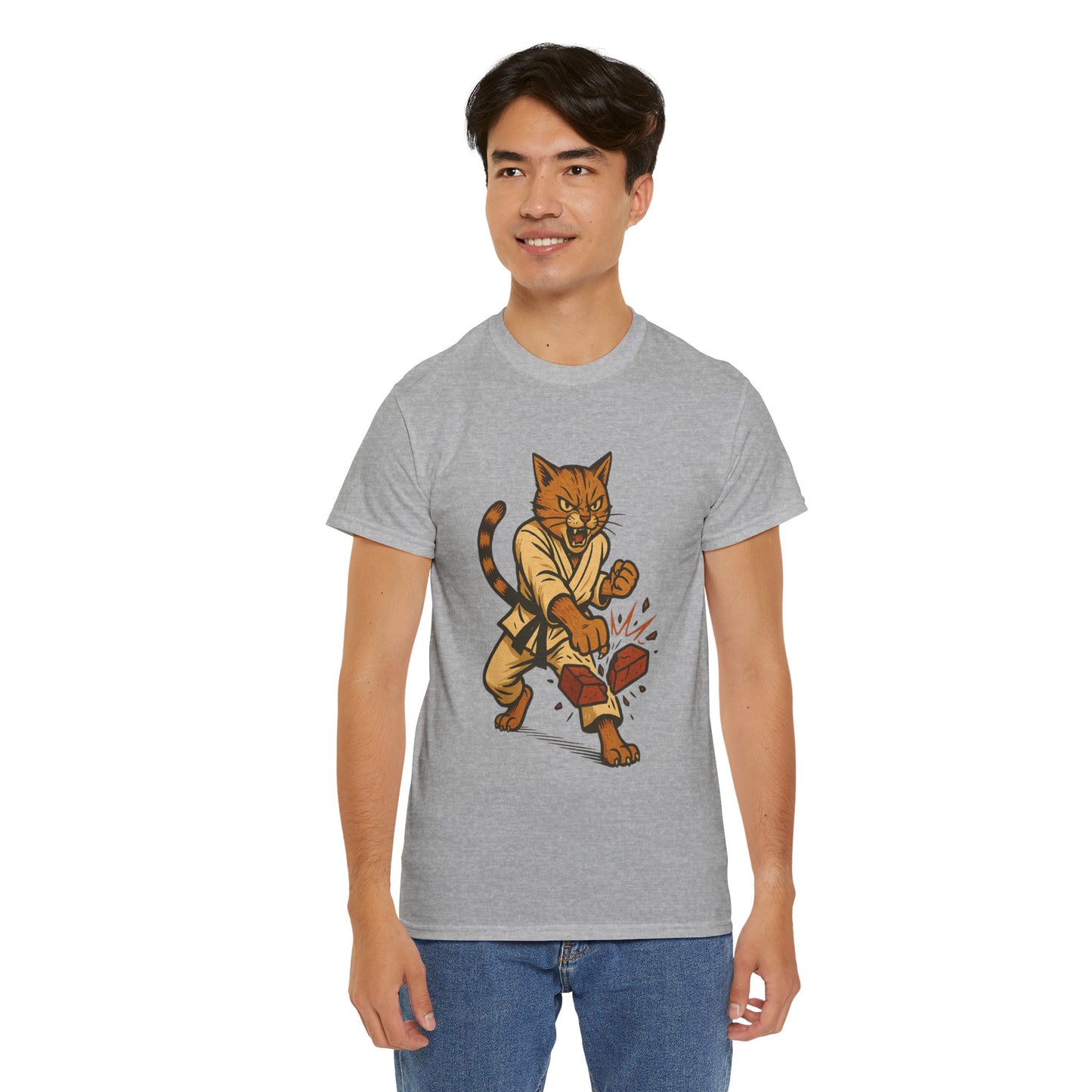 Karate Cat T-Shirt - Funny Martial Arts Unisex Tee for Cat Lovers, Paws & Claws Collection
