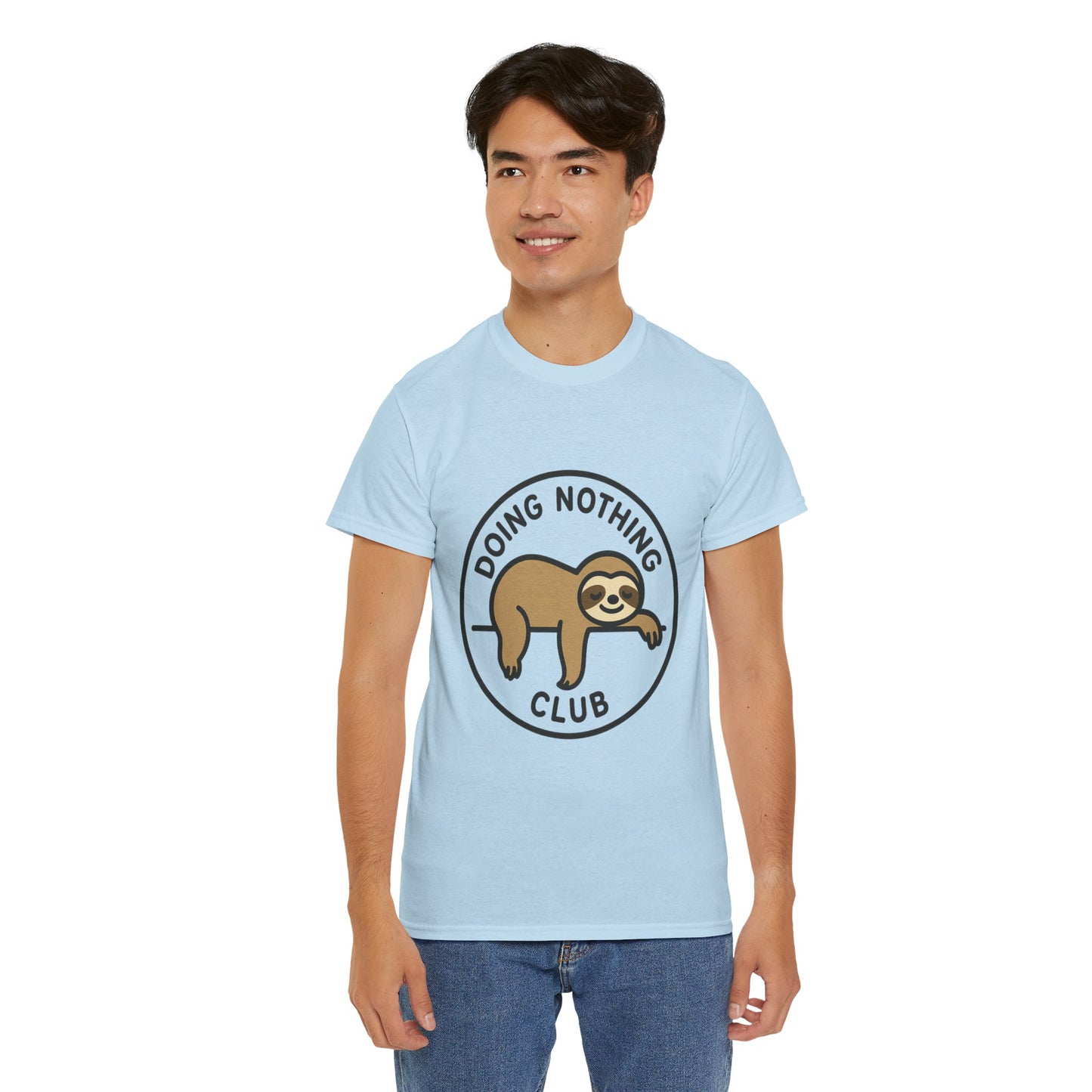 Lazy Cat Club Tee, Unisex Relaxed Fit T-Shirt, Funny Chill Shirt, Cute Cat Graphic Tee, Lounge Aesthetic Gift