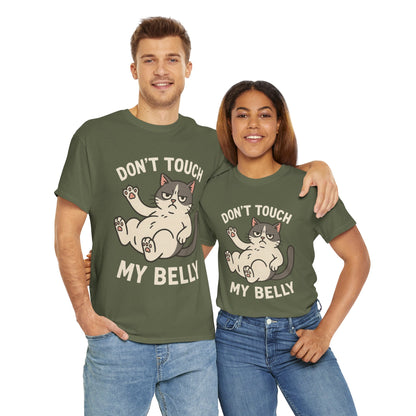 Dont Touch My Belly Cat Tee Grumpy Cat Graphic Shirt, Funny Unisex Gift