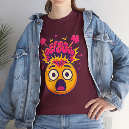 Exploding Emoji T-Shirt, Emotional Damage Meme Tee, Funny Cartoon Shirt, Colorful Unisex Gift, Shocked Face Graphic