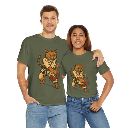 Karate Cat T-Shirt - Funny Martial Arts Unisex Tee for Cat Lovers, Paws & Claws Collection