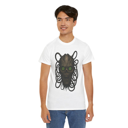 Neural Wraith T-Shirt, Gothic Horror Tee, Sci-Fi Skull Shirt, Cyberpunk Unisex Graphic, Dark Techwear