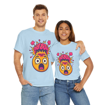 Exploding Emoji T-Shirt, Emotional Damage Meme Tee, Funny Cartoon Shirt, Colorful Unisex Gift, Shocked Face Graphic