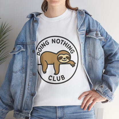 Lazy Cat Club Tee, Unisex Relaxed Fit T-Shirt, Funny Chill Shirt, Cute Cat Graphic Tee, Lounge Aesthetic Gift