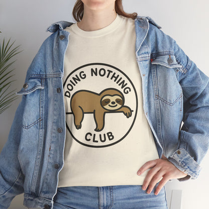 Lazy Cat Club Tee, Unisex Relaxed Fit T-Shirt, Funny Chill Shirt, Cute Cat Graphic Tee, Lounge Aesthetic Gift